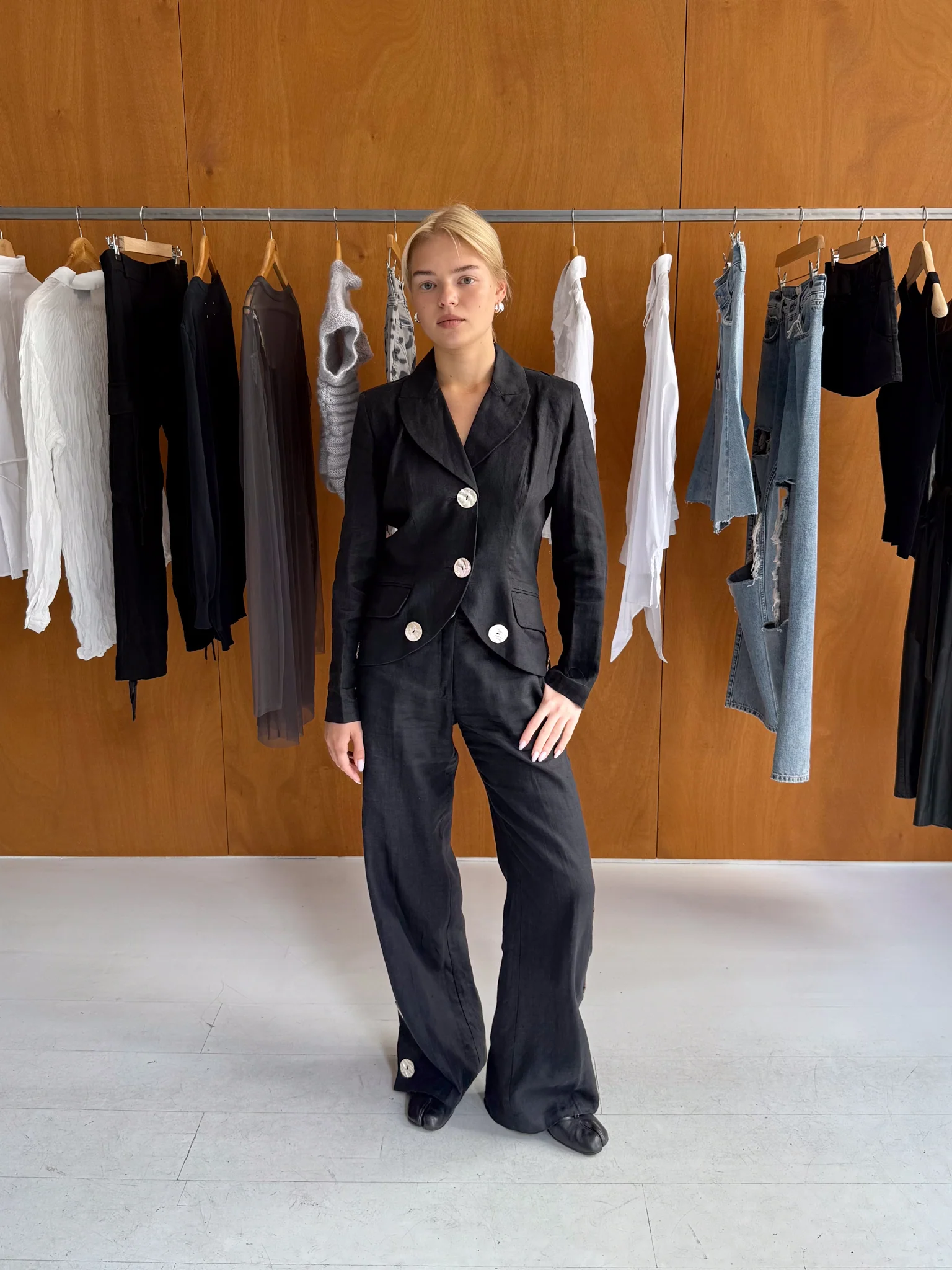 Linen Button Suit