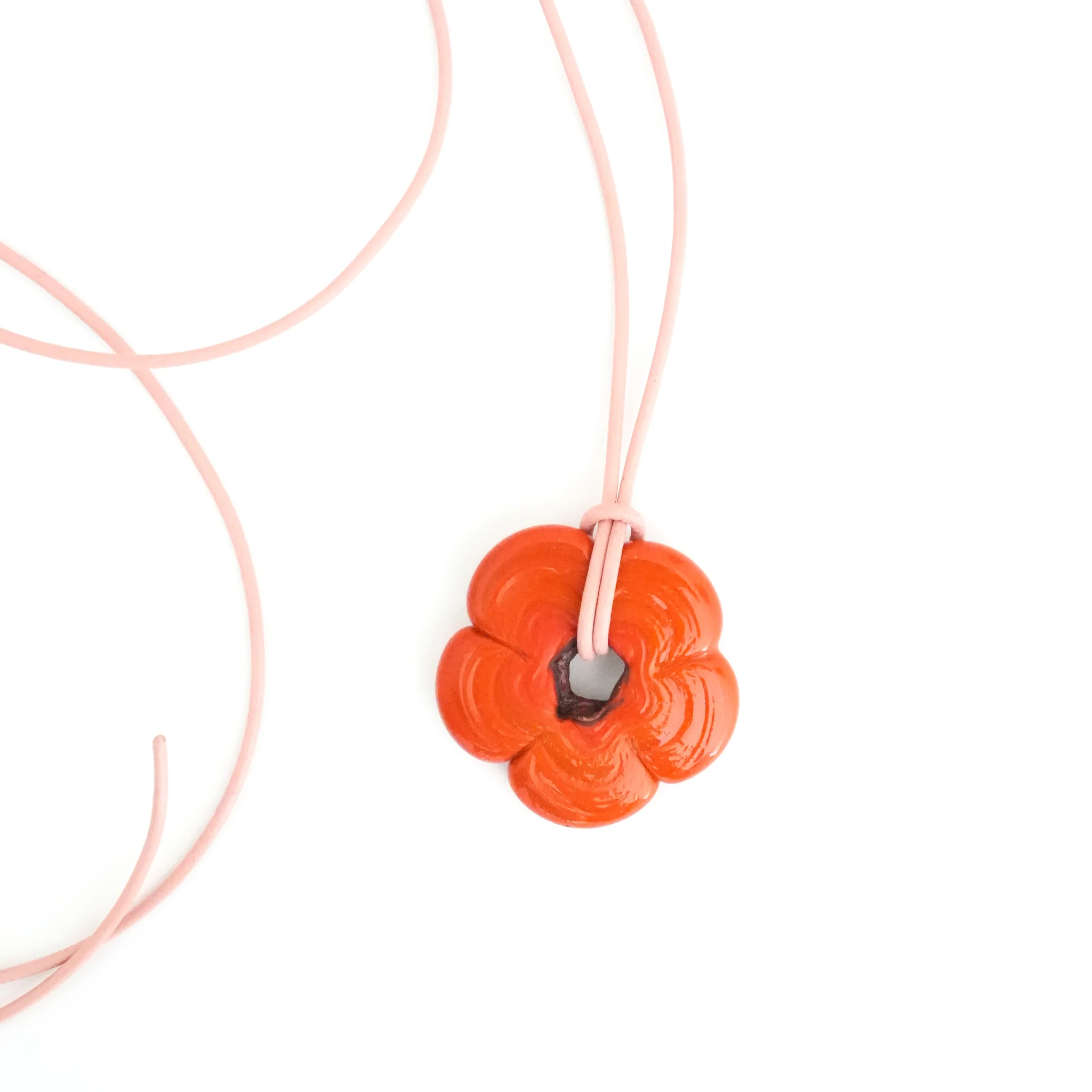 Orange Flower Necklace - Image 10