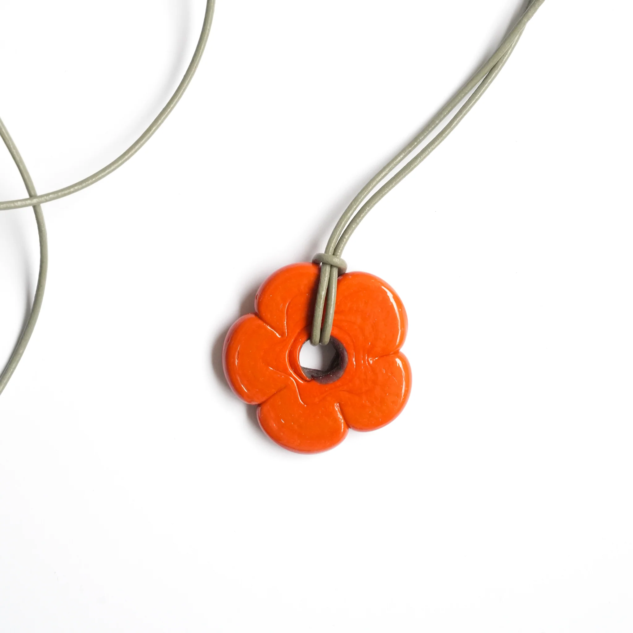 Orange Flower Necklace - Image 6