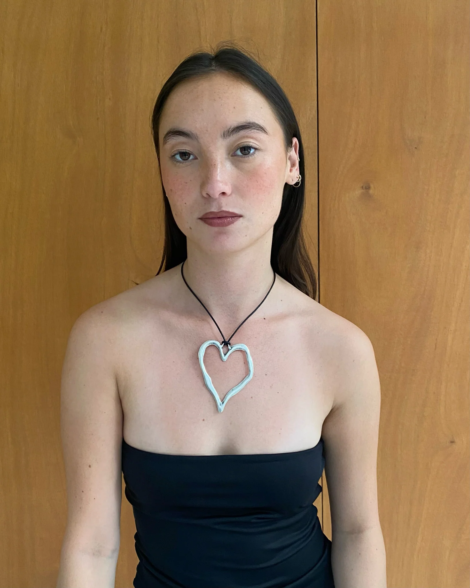 XL Silver Heart Necklace - Image 3